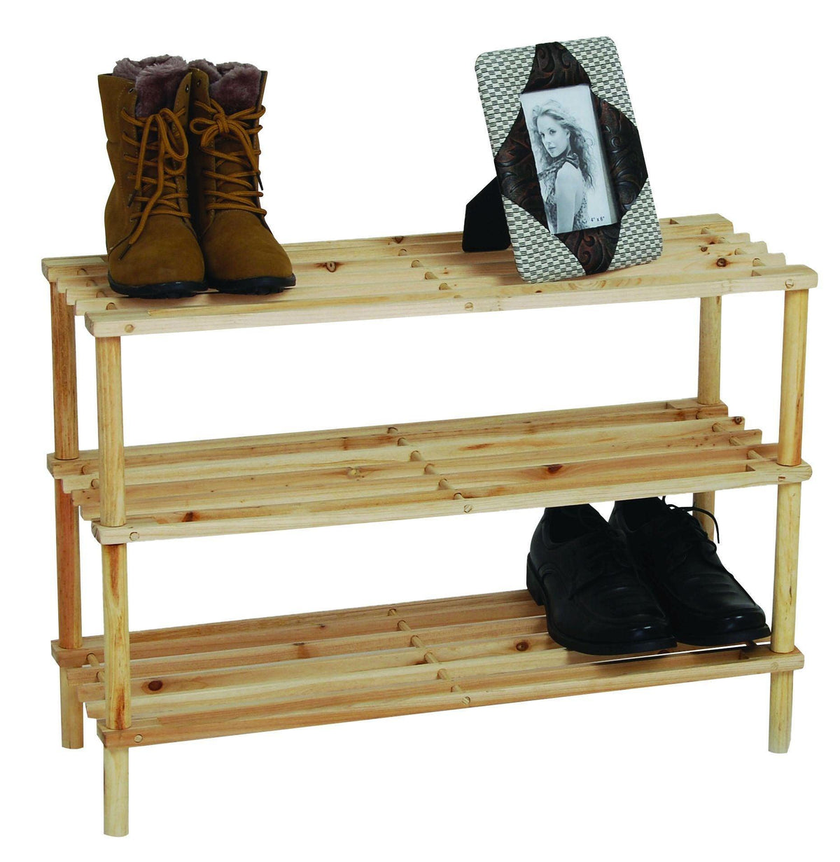 3 Tier Wooden Shoe Rack - Choice Stores