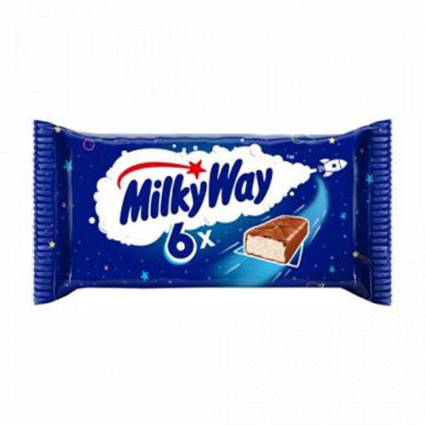 Milky Way 6pk: Cosmic chocolate bars with creamy nougat center.
