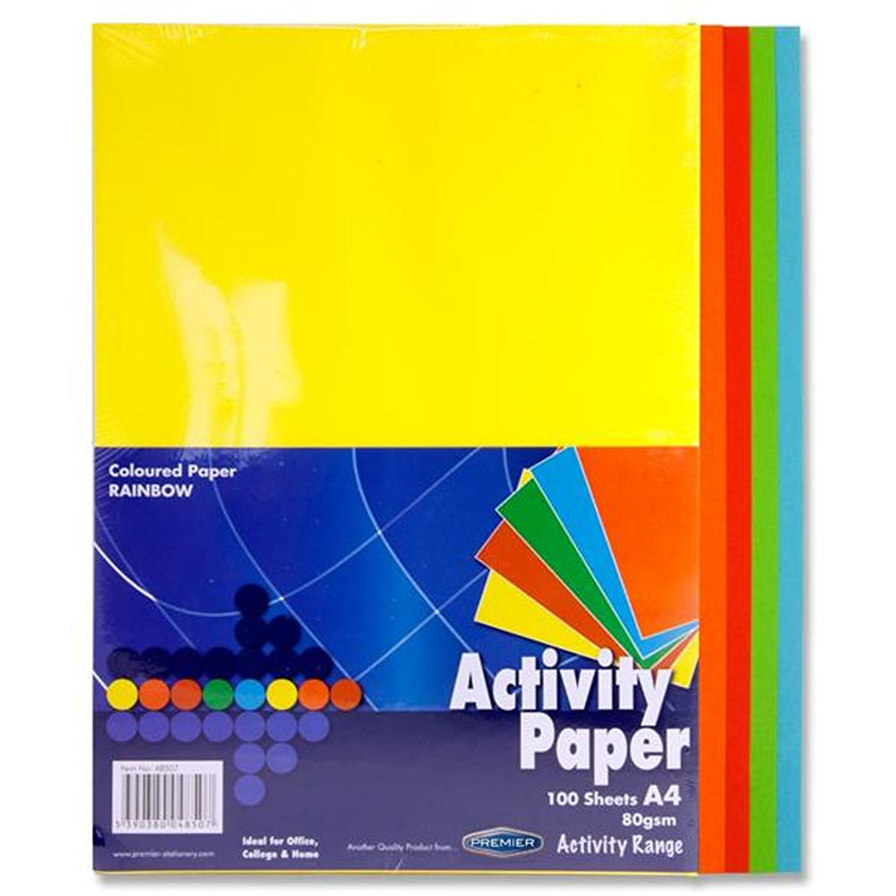Lasercol A4 Rainbow Coloured Paper 80gsm | 100 Sheets