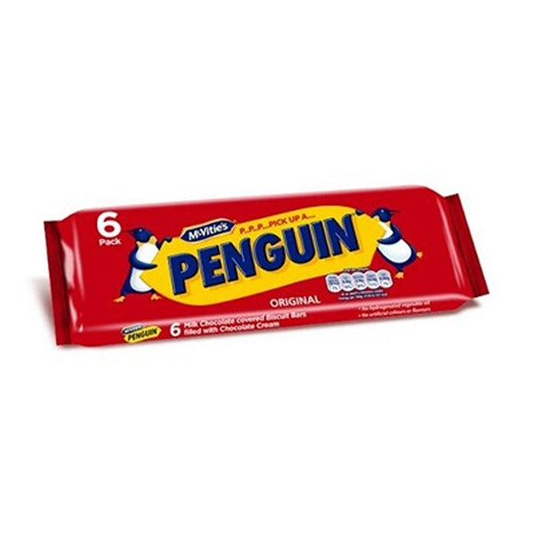 McVities Penguin Bars 6pk: Chocolate Biscuit Treats with Cream Filling