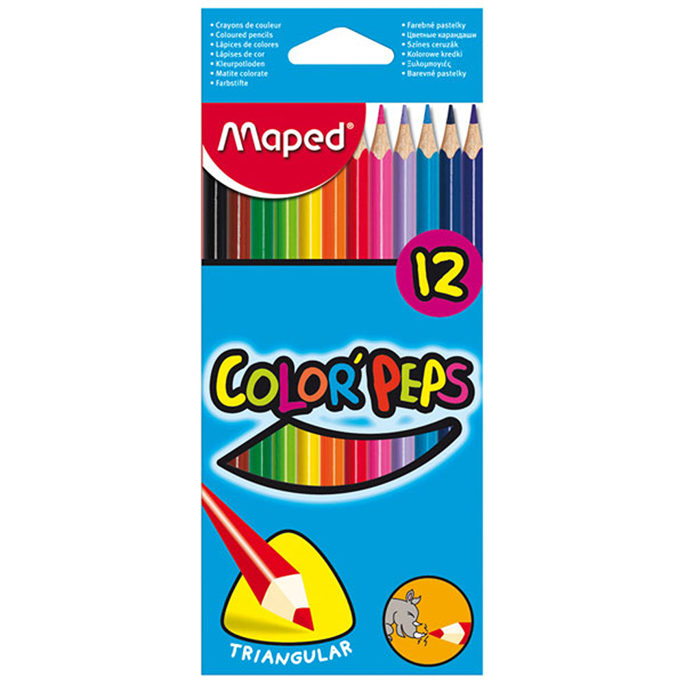 Maped Color Peps Triangular Colouring Pencils | Pack of 12