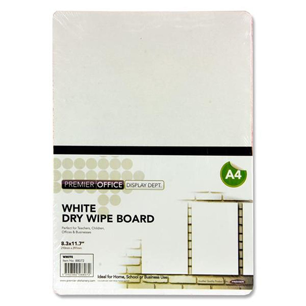 Concept A4 Dry Wipe Double Sided White Wipe Board | 297 x 210mm