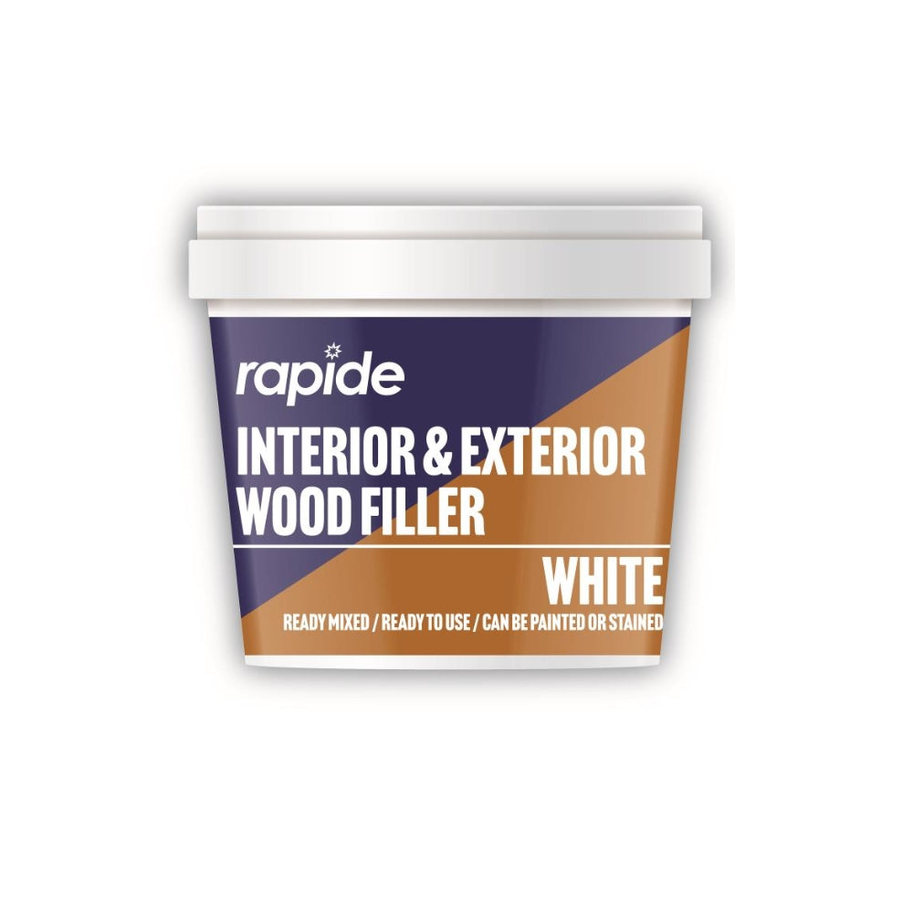 Rapide interior &amp; Exterior Ready to Use White Wood Filler Tub | 470g