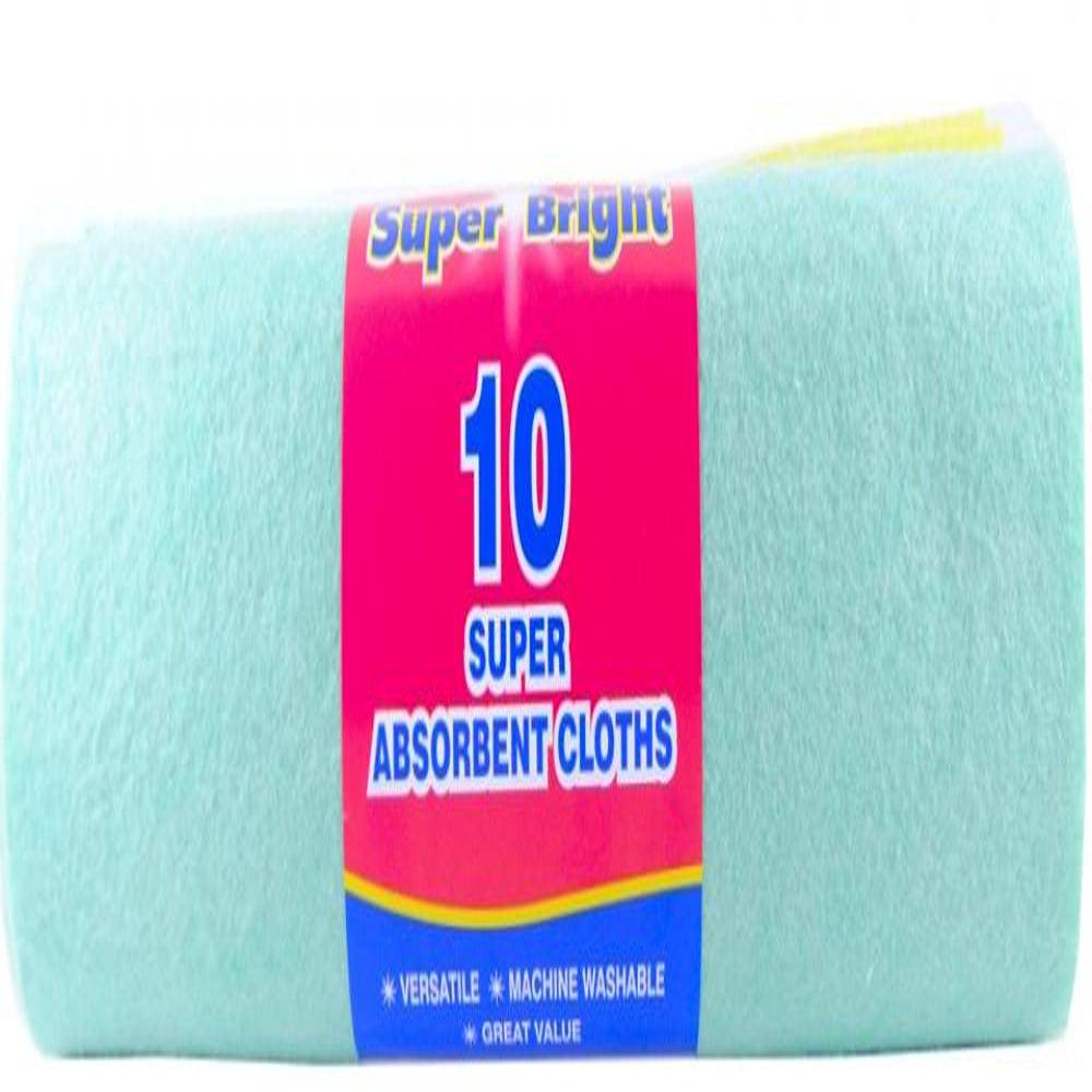 Super Bright Absorbent Cloths | Pack of 10