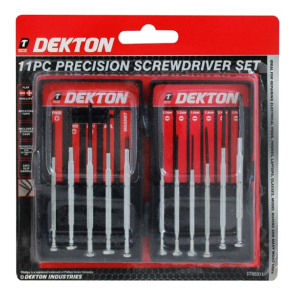 dekton precision screwdriver set 11 piece