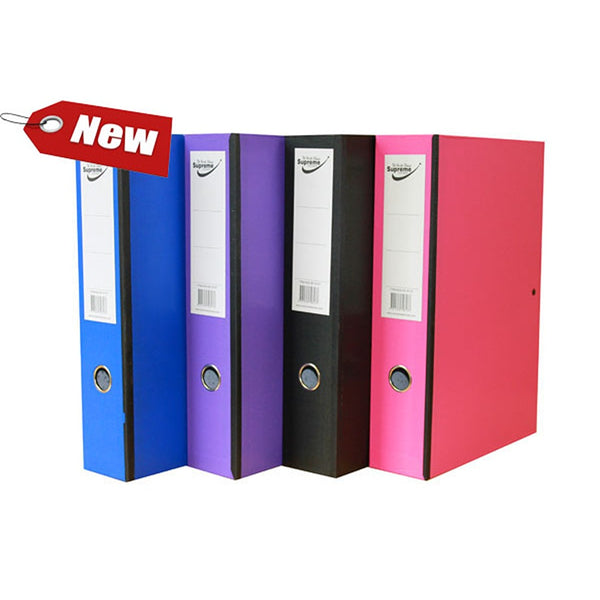 Supreme Vibrant Coloured Box Files | Set of 4