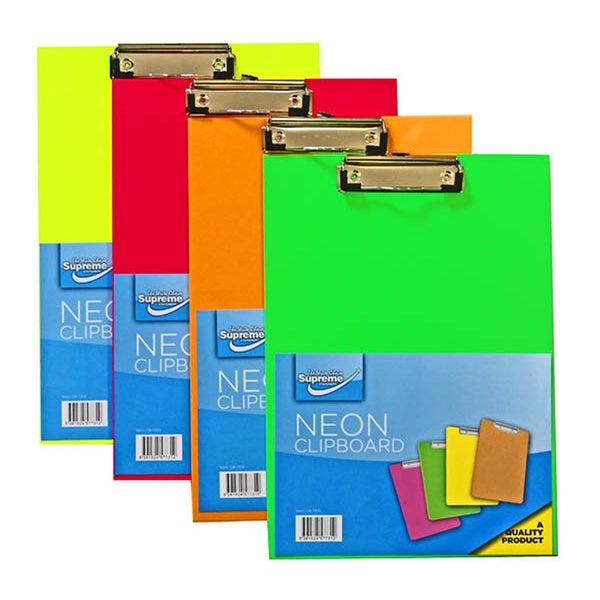 Supreme Neon Clipboard A4 | Durable and Lightweight