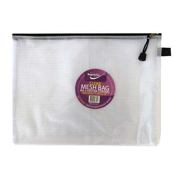 Supreme High-Quality Durable Mesh Bag A4 | Extra-Strong with Metal Zip Closure