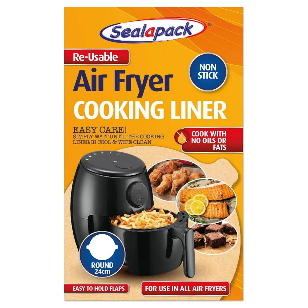 Sealapack Reusable Air Fryer Cooking Liner Round Sheet | 24cm