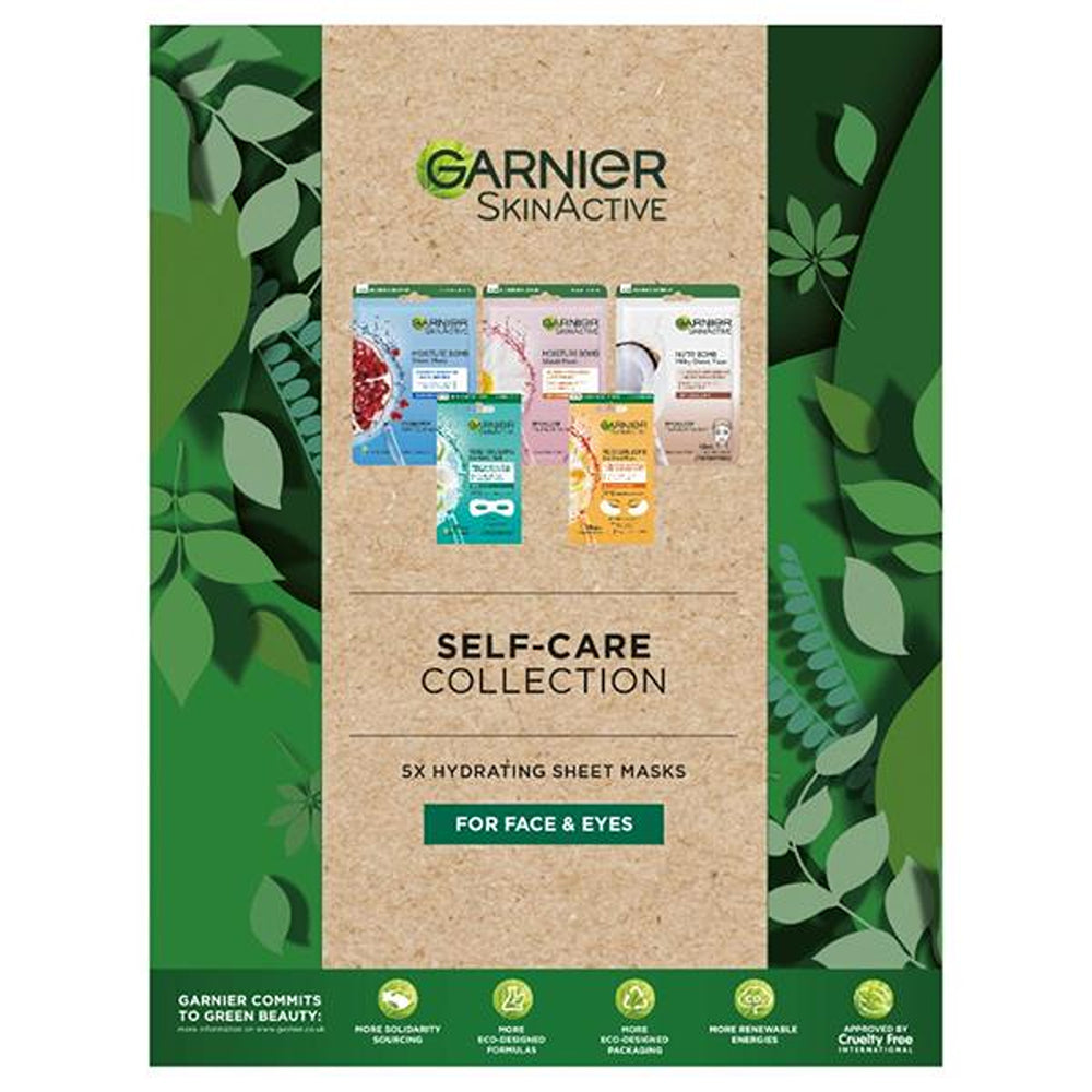 garnier sheet masks self care collection biodegradable vegan gift set