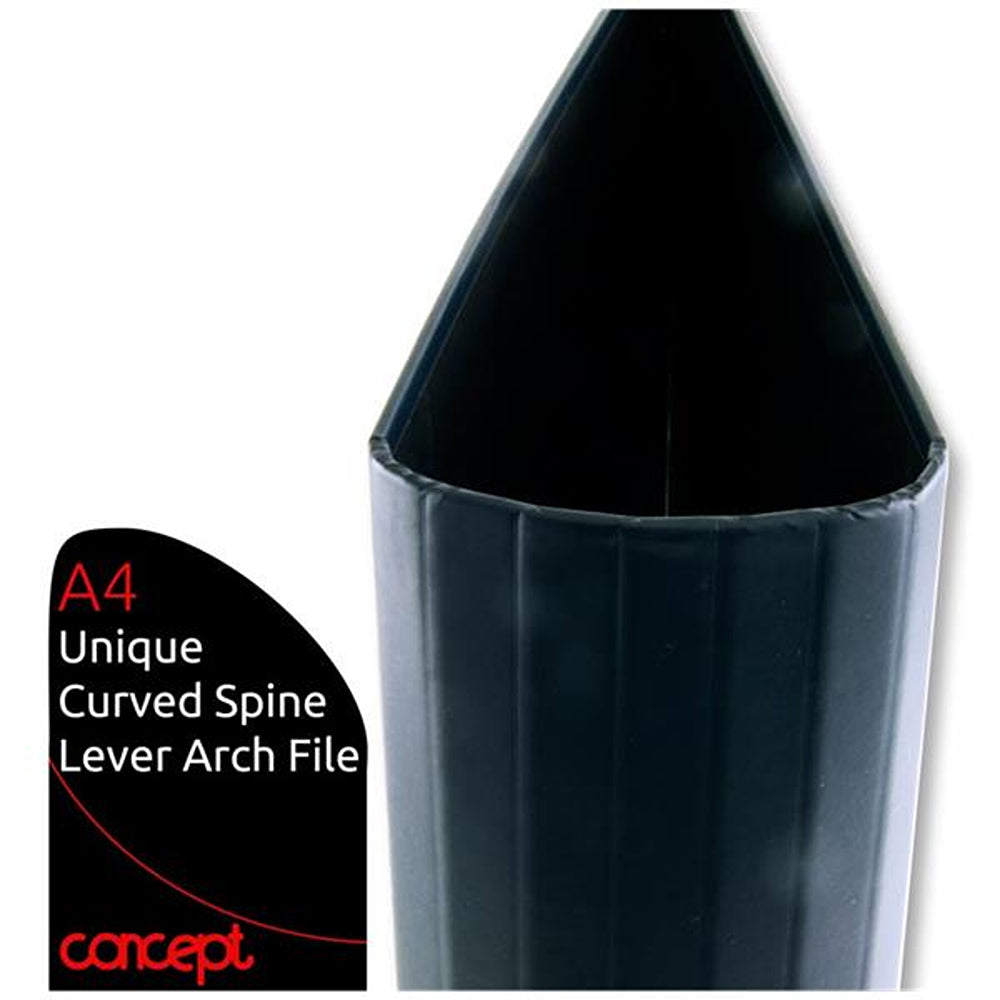 Concept A4 Curved Spine Lever Arch File with Elastic