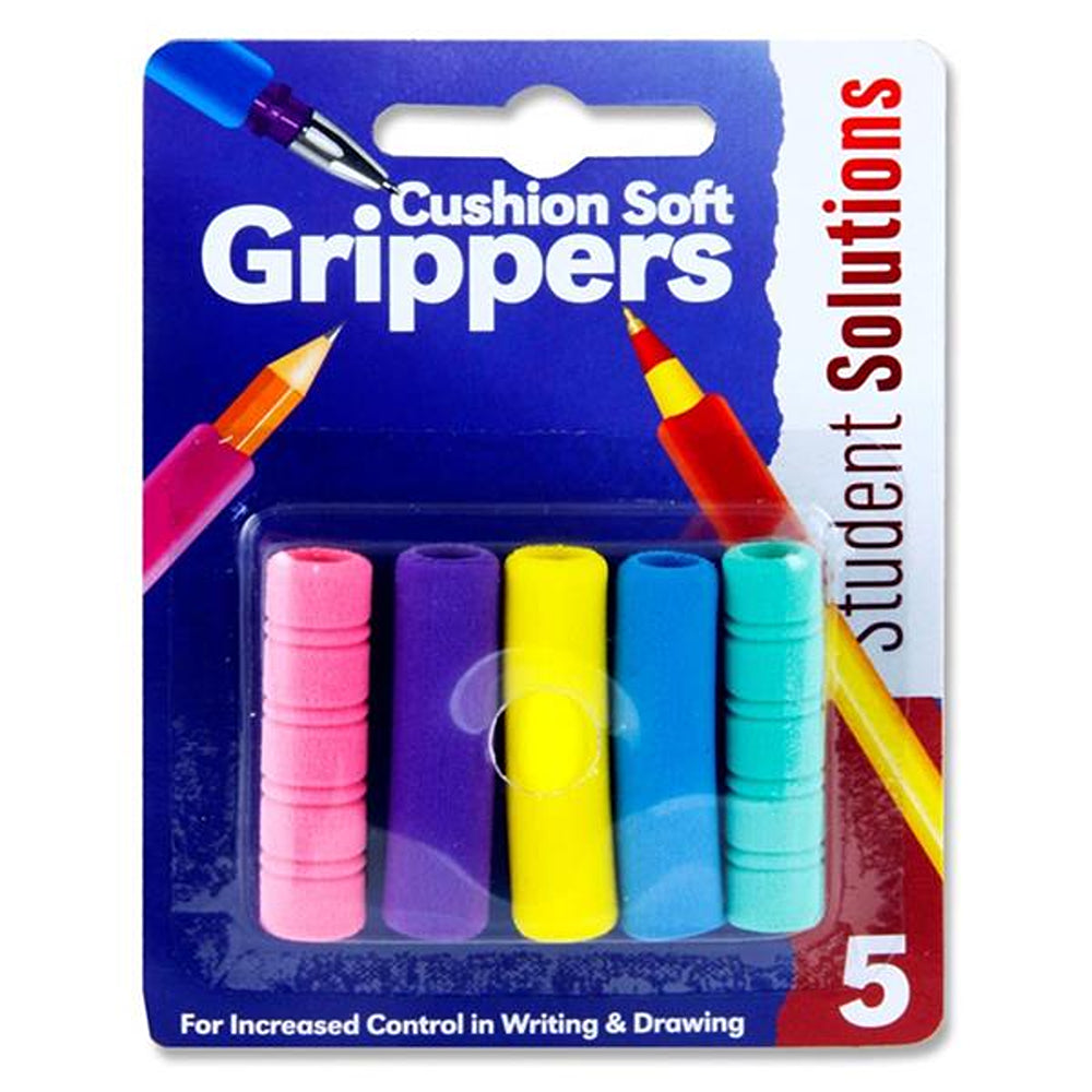 Student Solutions Cushion Soft Pencil Grippers | Assorted Colours | Pack of 5