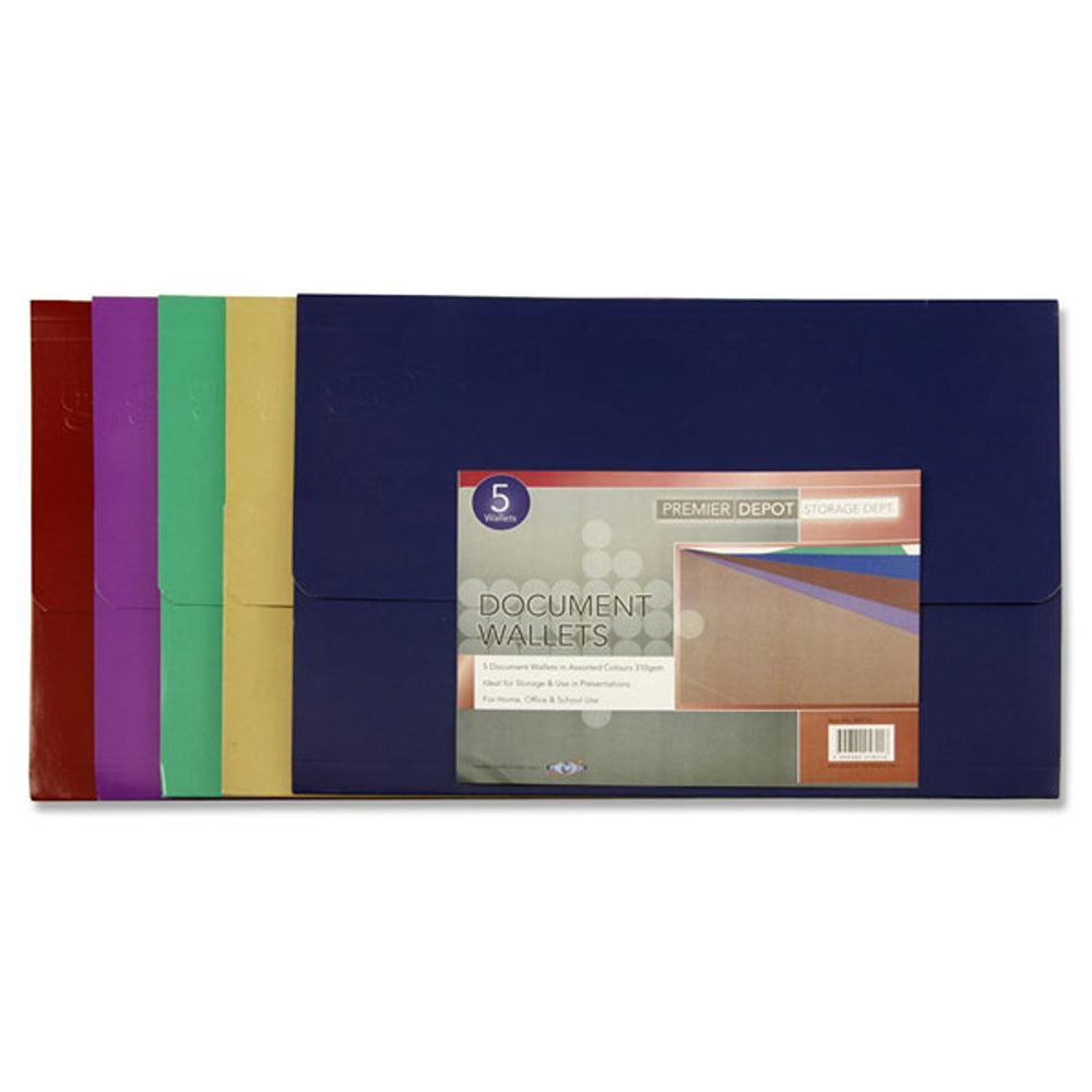 Concept A4 Cardboard Document Wallets | Pack of 5