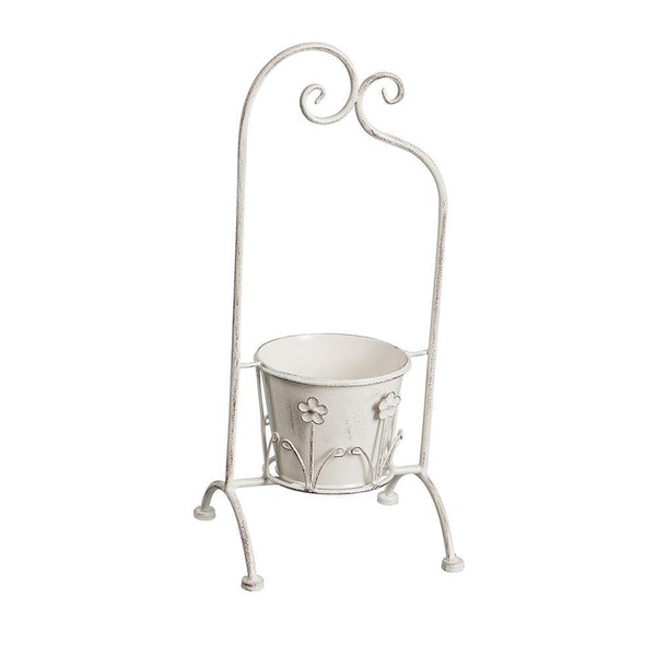 Heritage Sgl Planter Stand AWhite
