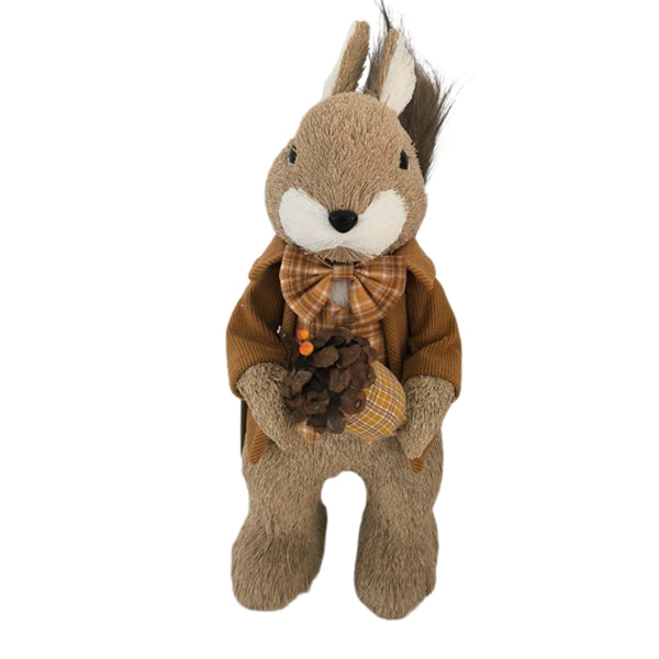 autumn collection fall boy squirrel decoration textured fabric