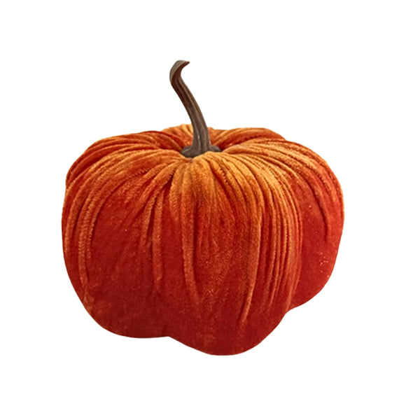 autumn collection velvet pumpkin orange 20cm