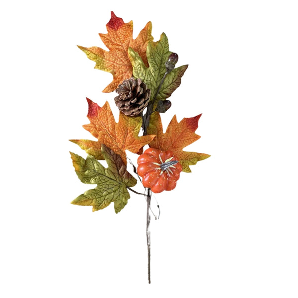 autumn collection autumn leaves acorn spray 63cm