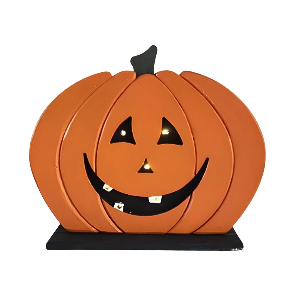Haunted House Pumpkin Decoration with Lights | 30cm