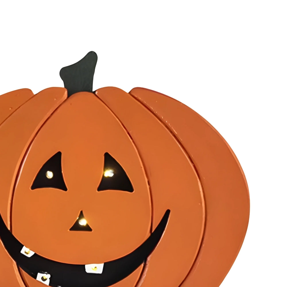 Haunted House Pumpkin Decoration with Lights | 30cm