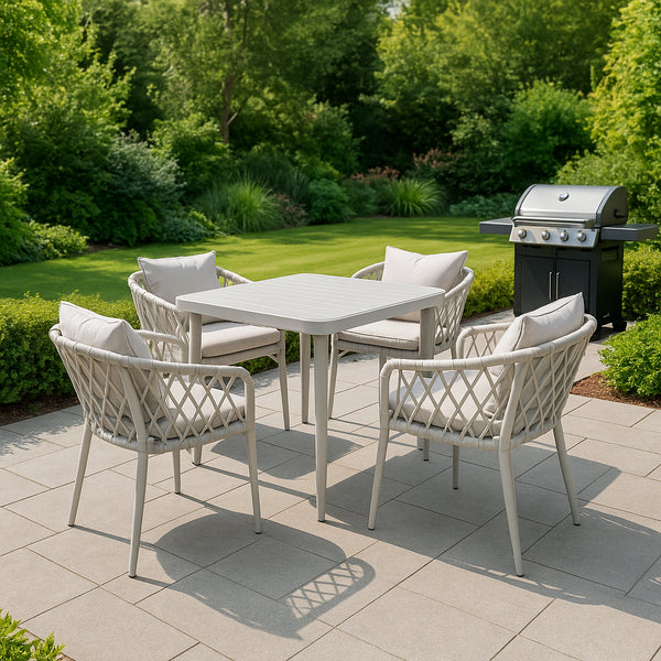 Rexus 4 Seater Aluminum Dining Set | 5 Piece