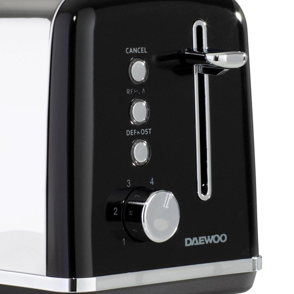 Daewoo Kensington Black 2 Slice Toaster