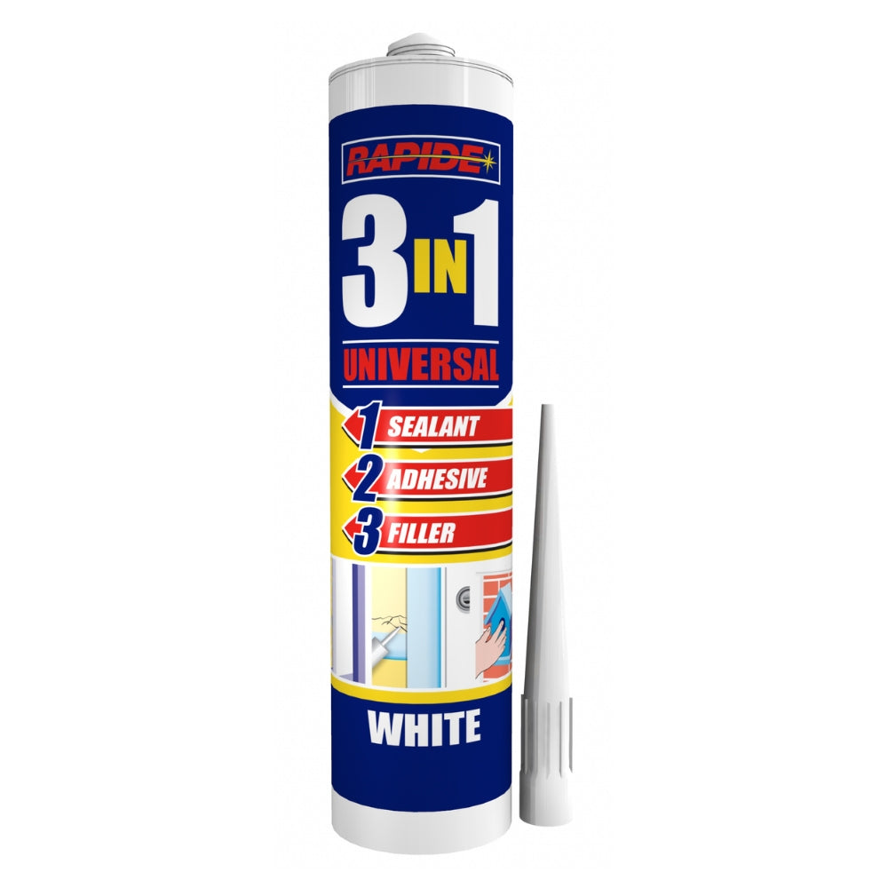 Rapide 3-in-1 Sealant Adhesive And Filler | White | 280ml