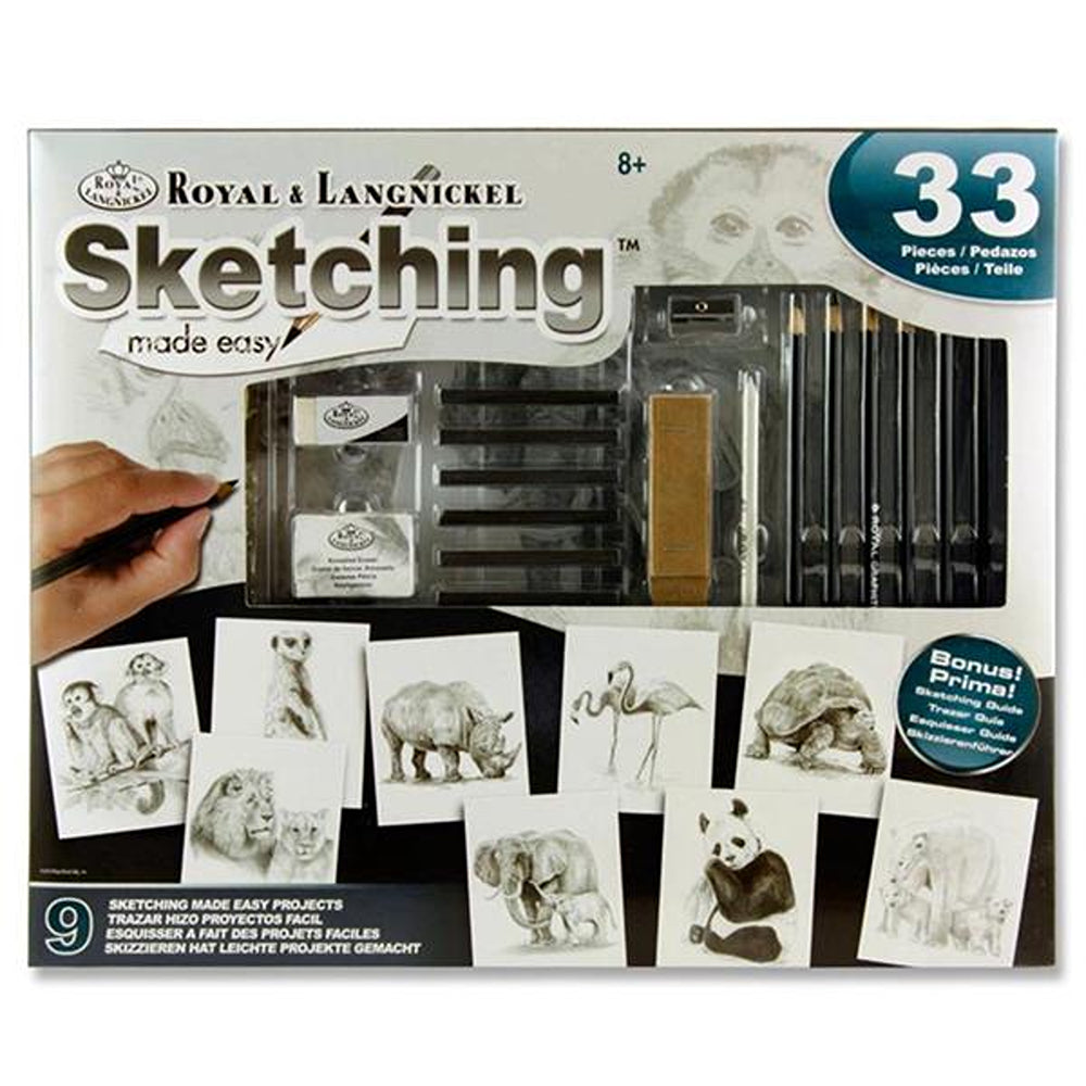 Royal Langnickel Sketching Made Easy Complete Box Set | 33 Piece Set