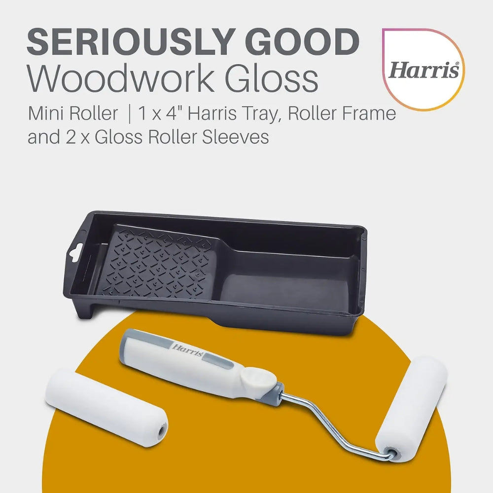 Harris Seriously Good Woodwork Gloss Mini Roller Set | 4in