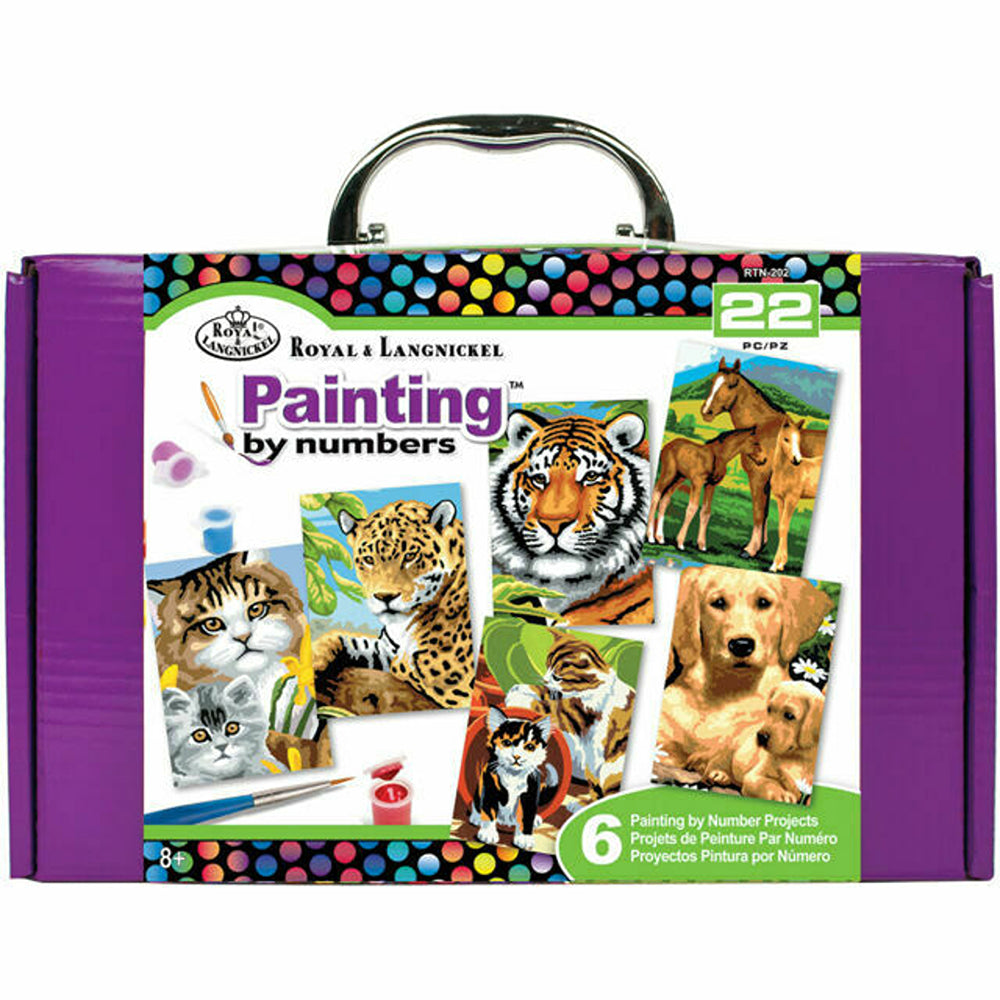 Royal &amp; Langnickel Animal Painting By Numbers Box Set | 22 Piece Set