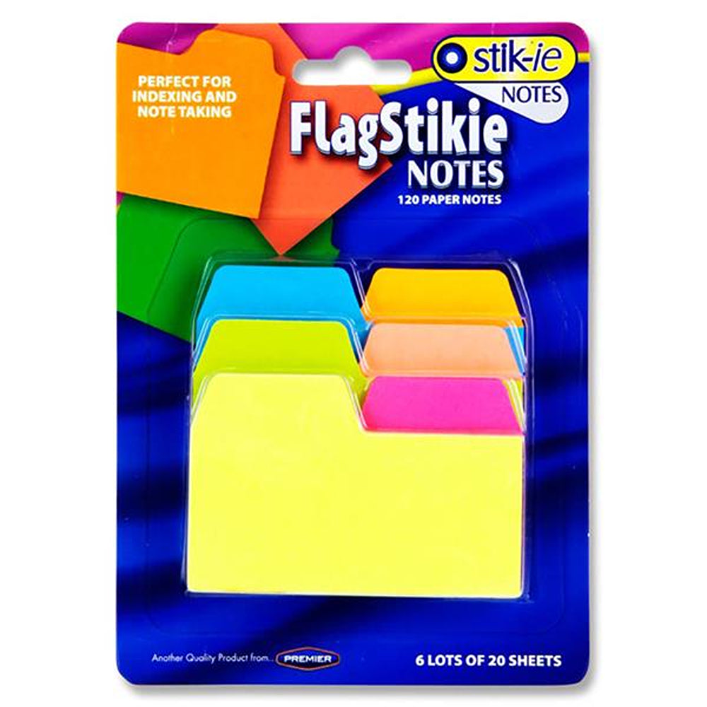 Stik-ie Sheets Index &amp; Note-Taking Page Marker Notes Neon | 6 x 20 Sheets