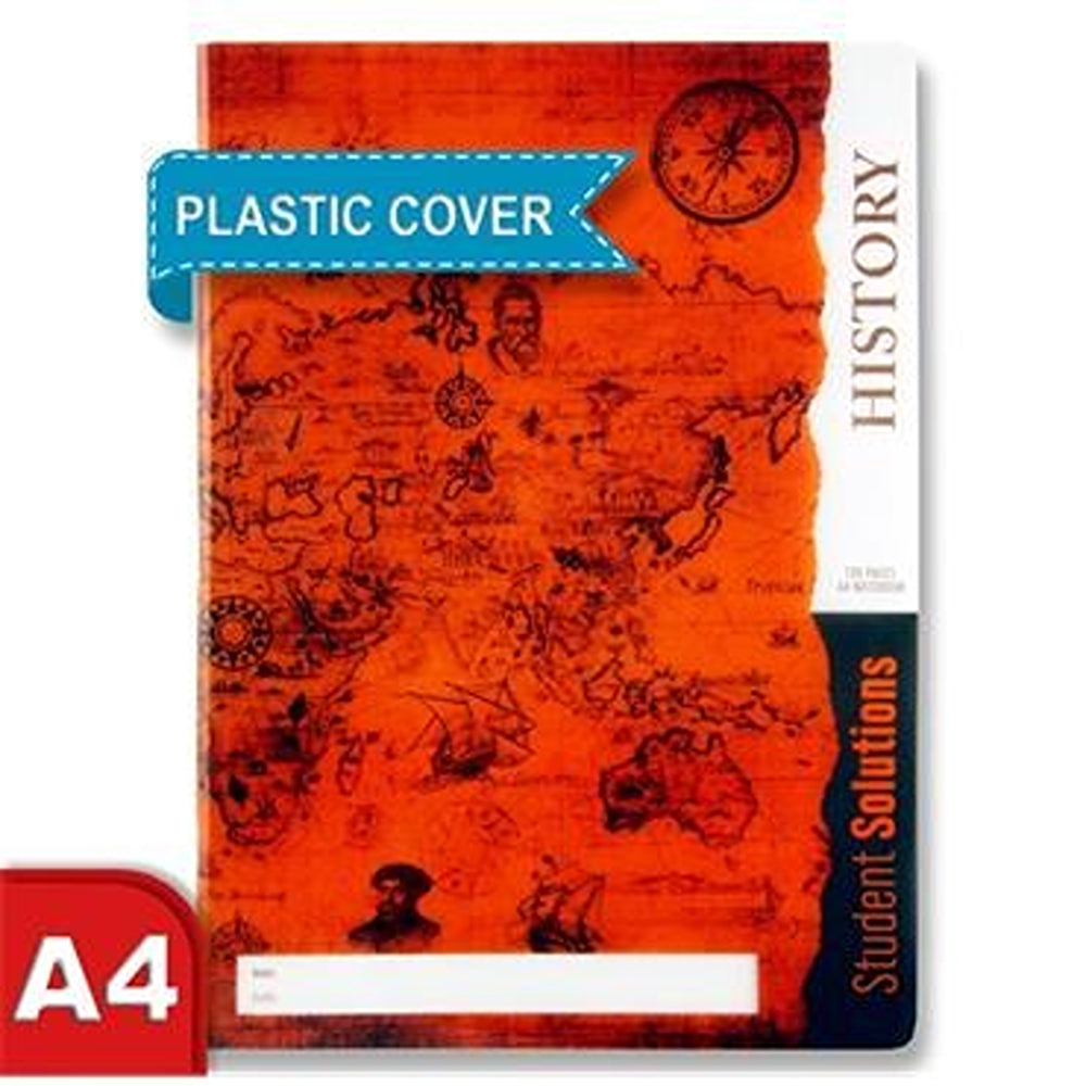 Student Solutions A4 Durable Cover Manuscript Book History| 120 Page
