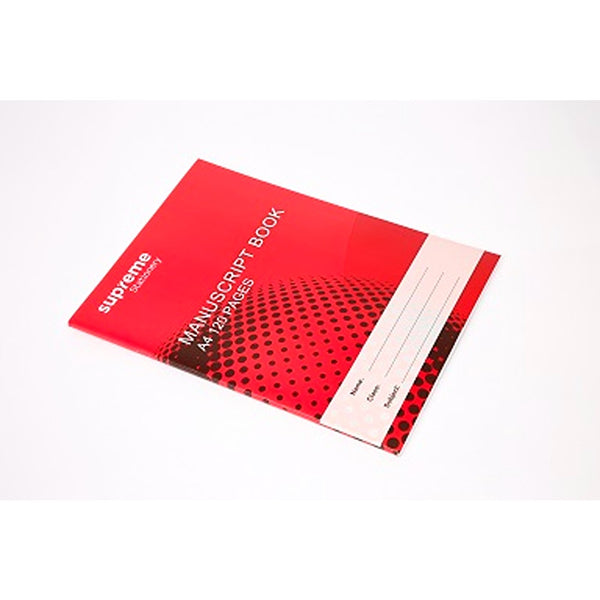 Supreme Manuscript Copy A4 Notebook | 142 Pages | Red Dotted Cover