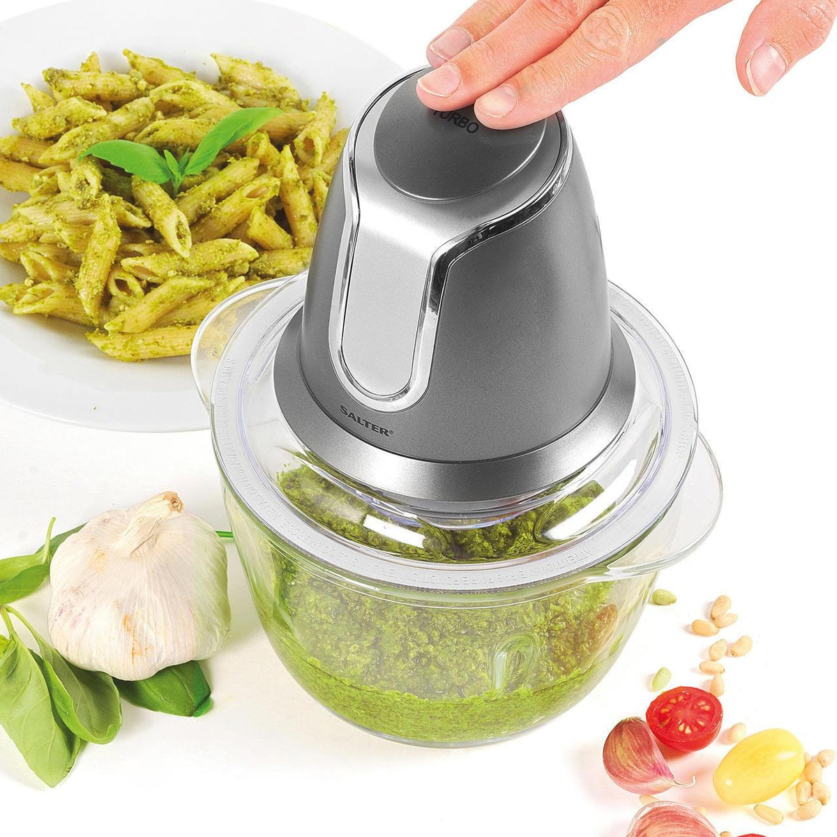 Progress Shimmer Glass Chopper with Stainless Steel Blade | 500W