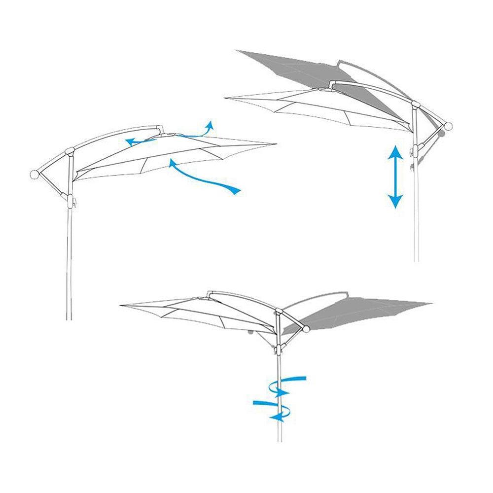 Lifetime Garden Grey Floating Parasol | 3m - Choice Stores