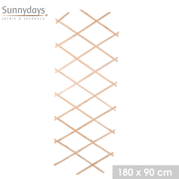 Sunnydays Natural Wood Extendable Lattice | 180 x 90 cm