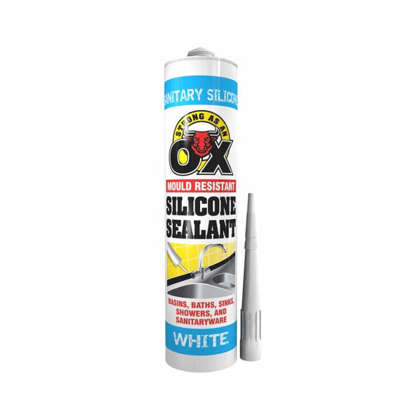 Strong as an Ox White Mould Resistant Silicone Sealant | 300ml