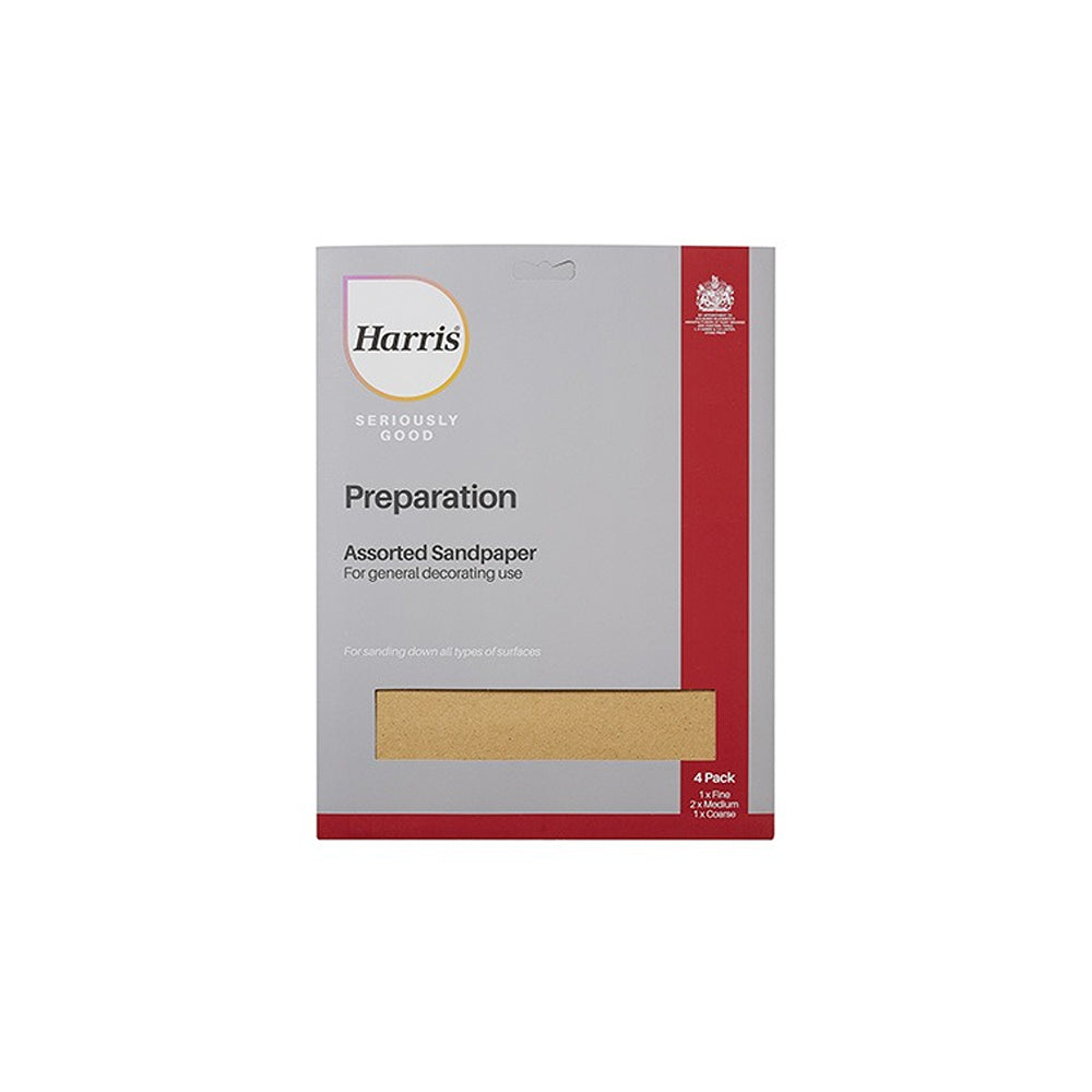 Harris Seriously Good Preparation Sandpaper | Assorted | Pack of 4