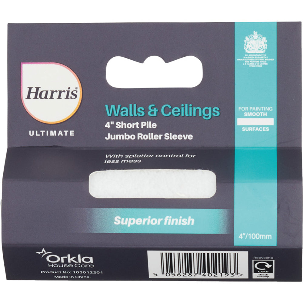 Harris Ultimate Walls &amp; Ceilings Short Pile Jumbo Roller Sleeve | 4in