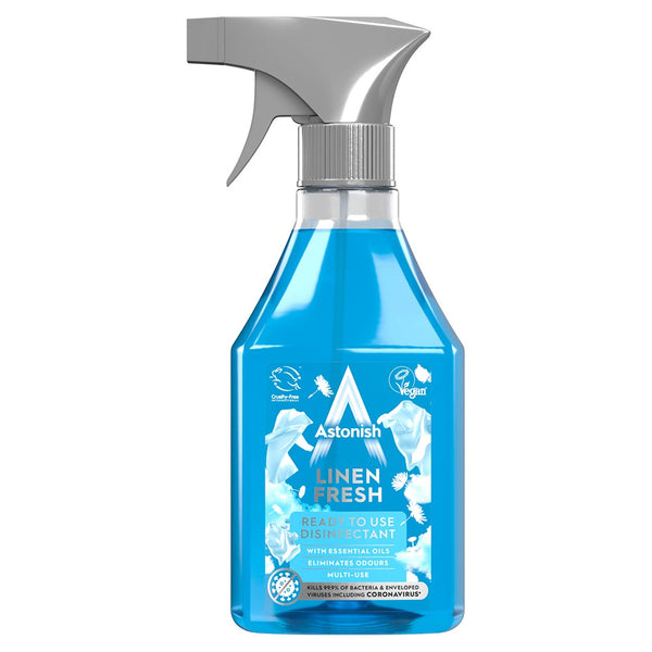 Astonish Disinfectant Spray | Linen Fresh Scent, 550ml