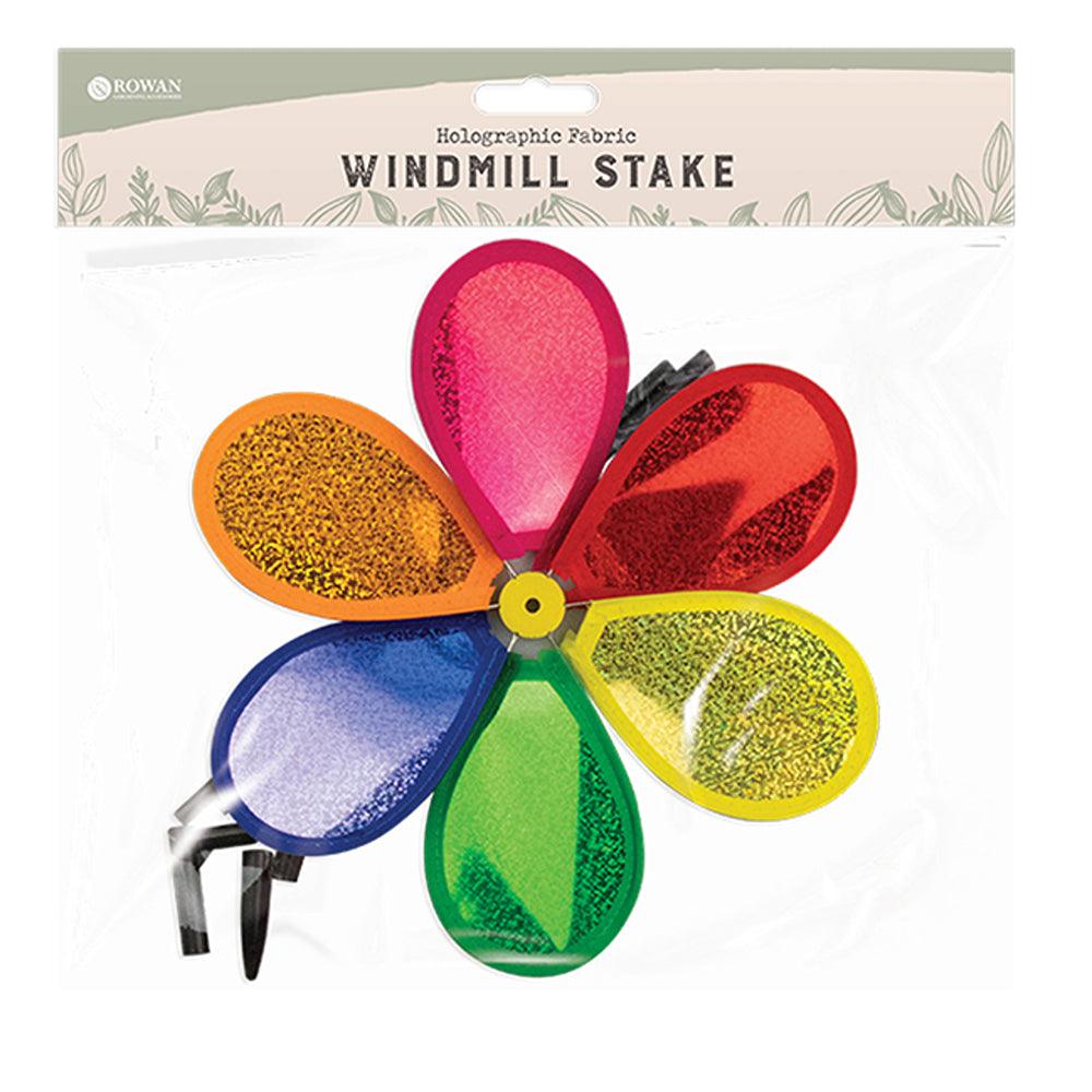 Rowan Holographic Fabric Windmill on Stick | 25cm - Choice Stores