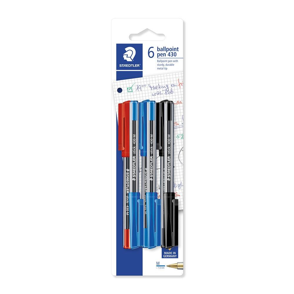 Staedtler Assorted Stick Ballpoint Pens | 6pk 1.0mm