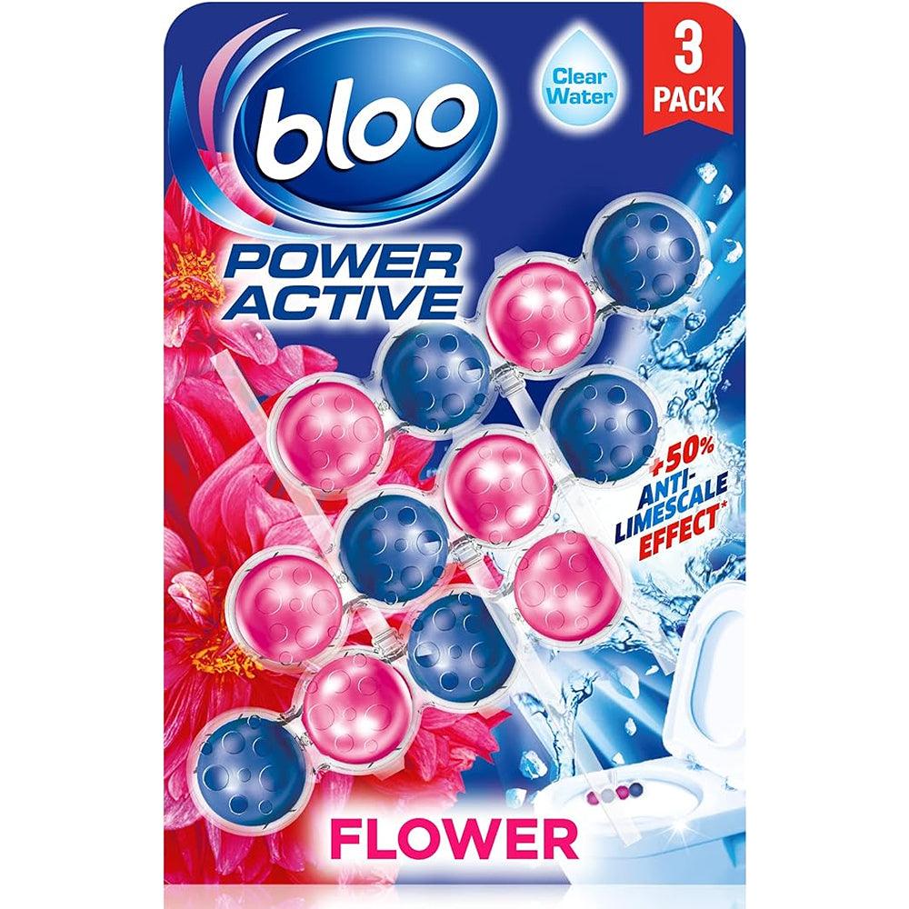 Bloo Power Active Flower Toilet Rim Block | Pack of 3
