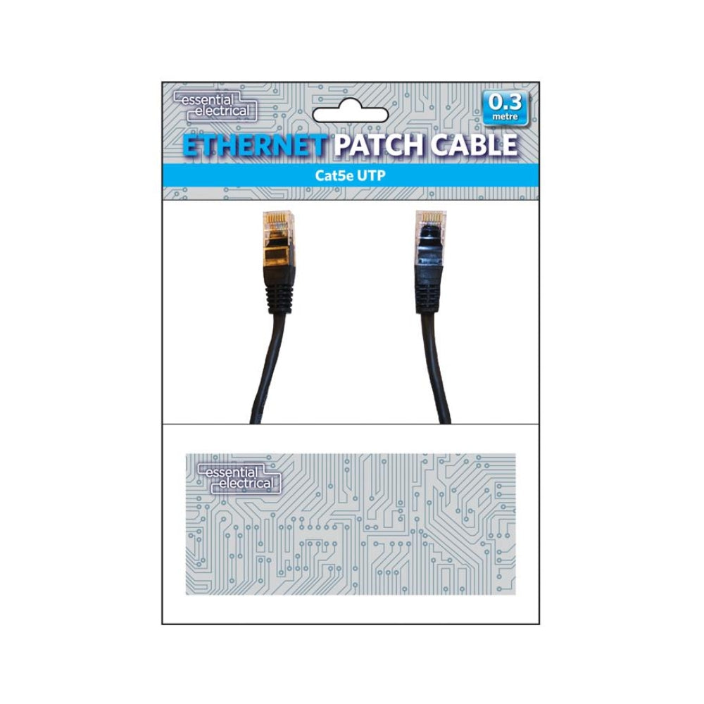 Essential Electrical Ethernet Patch Cable Cat5e UTP | 0.3m