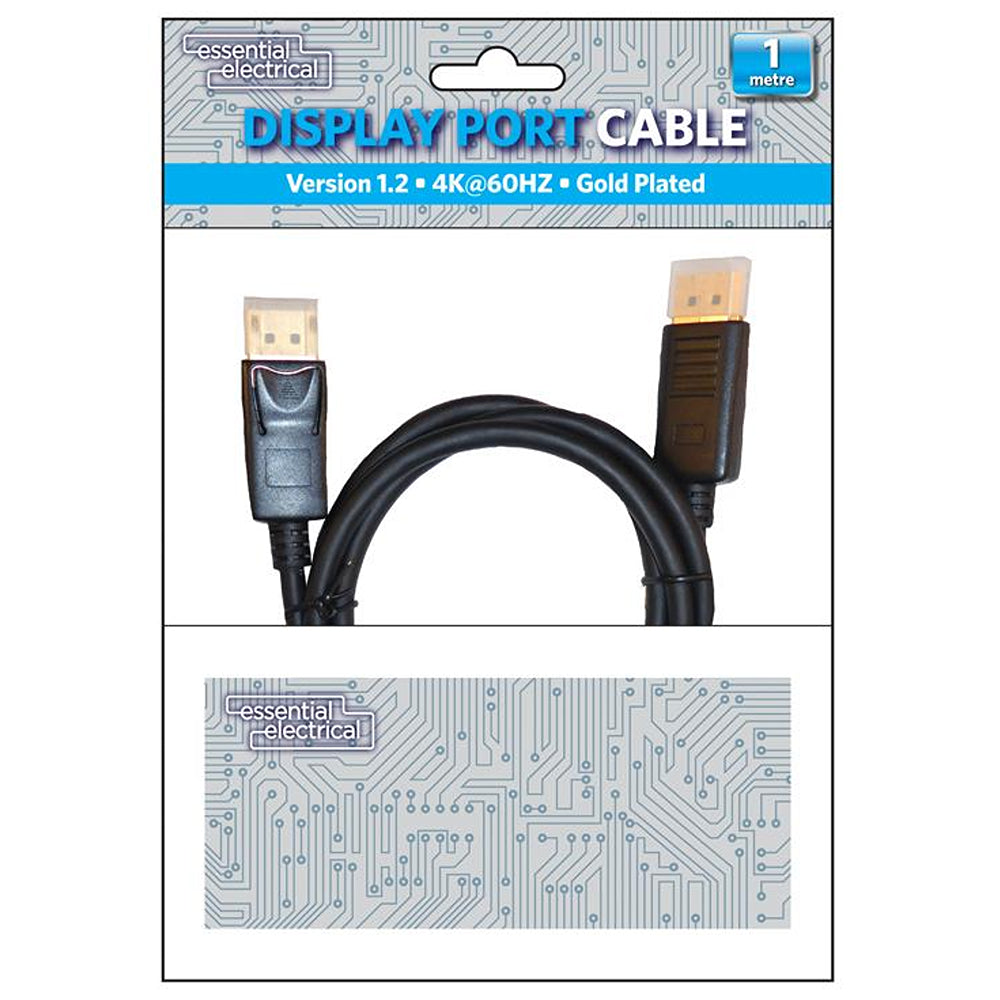 Essential Electrical 4K Display Port Cable Gold Plated | 1m
