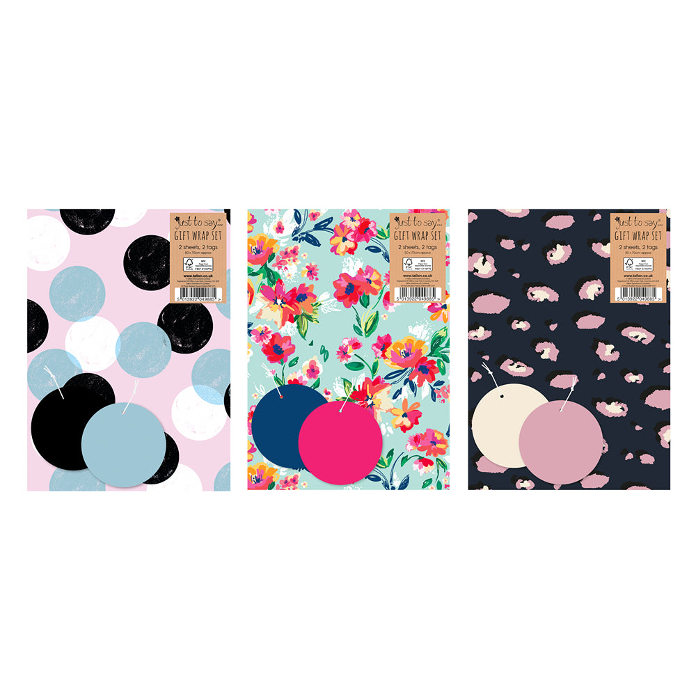 Tallon Flat Wrapping Paper &amp; Tags Female Designs