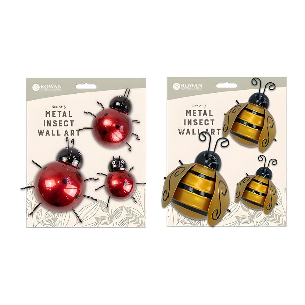 Rowan Metal Insect Wall Decoration | Assorted Design | Set of 3