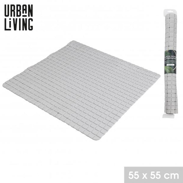 Urban Living Antislip Bathmat | Grey | 55 x 55 cm | Mold-Resistant