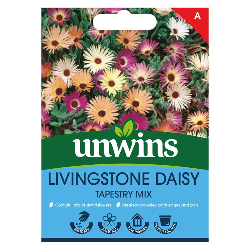 Unwins Beautiful Blooms Livingstone Daisy Tapestry Mix Seeds - Choice Stores