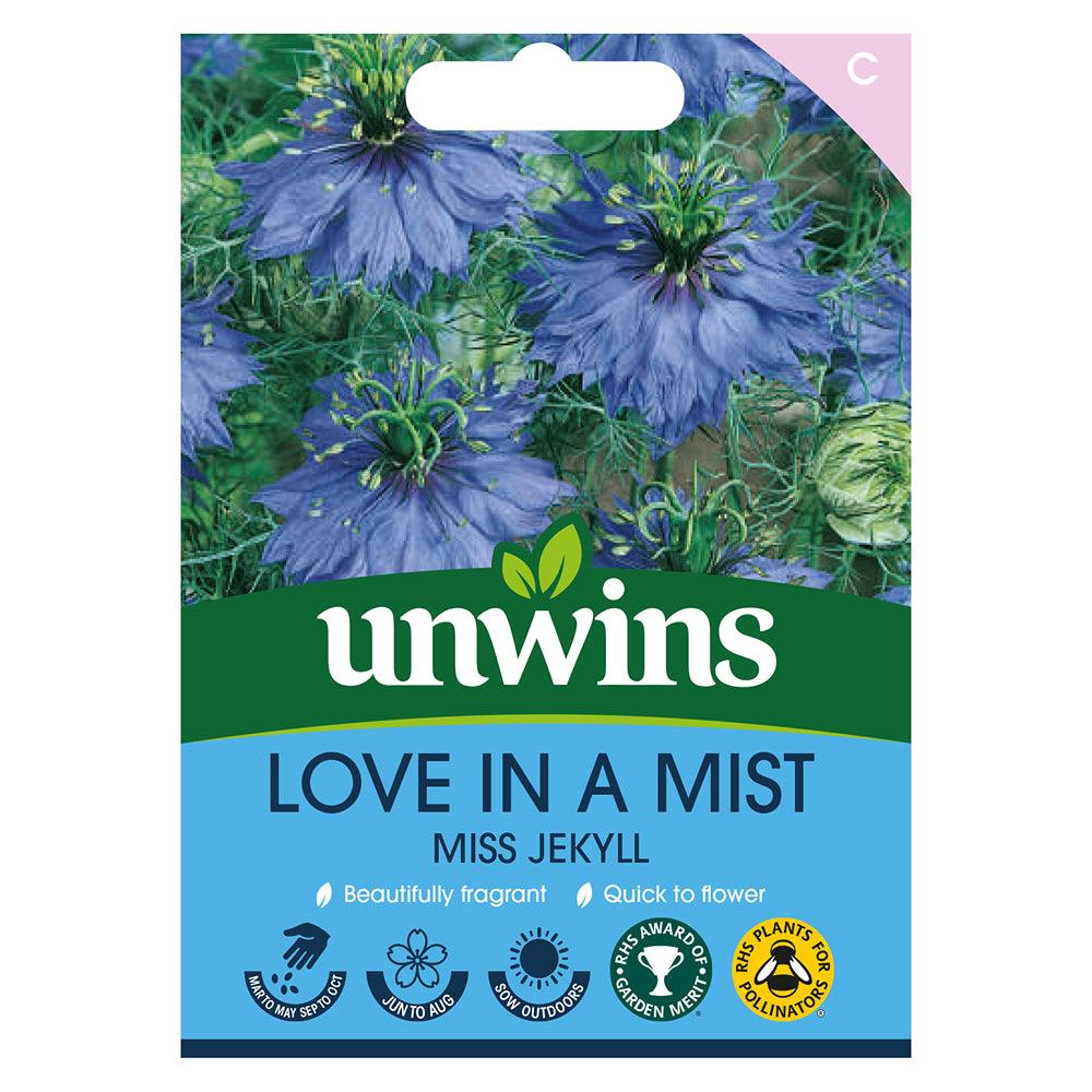 Unwins Beautiful Blooms Love In A Mist Miss Jekyll Seeds - Choice Stores