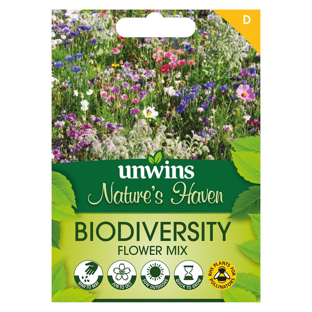 Unwins Nature&#39;s Haven Biodiversity Flower Mix Seeds - Choice Stores